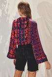 BLUSA WRAP ESTAMPADO