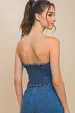 TOP STRAPLESS MEZCLILLA