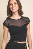 BLUSA CROP TOP TRANSPARENCIA