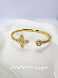 PULSERA  FLOR  Y CZ REDONDO  PUNTAS