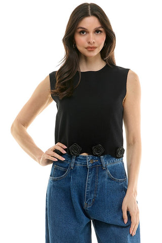 BLUSA APLICACIONES FLORES