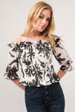 BLUSA OFF SHOULDER FLOREADA