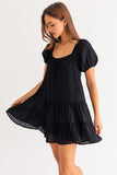 VESTIDO CORTO CAPAS
