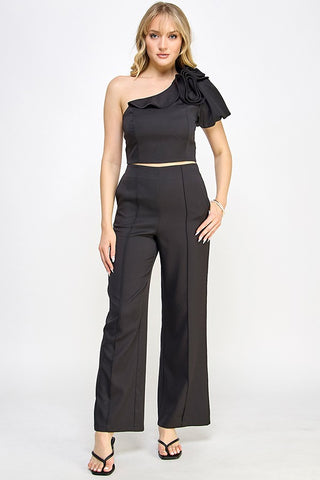 SET** PANTALON Y BLUSA FLOR