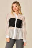 BLUSA ABOTONADA CONTRASTE