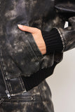 BOMBER JACKET WASHED BLACK