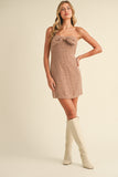 VESTIDO STRAPLESS TWEED MOÑO