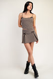 BLUSA CROP CUADROS