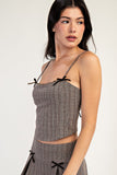 BLUSA CROP CUADROS