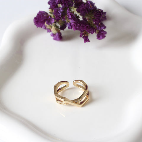 ANILLO CRUZADO HUESITOS Y ZIR