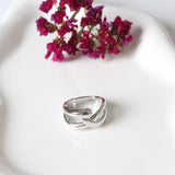 ANILLO  RODIO ENTRELAZADO