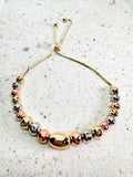 PULSERA BOLAS TRICOLOR