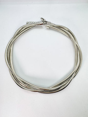 COLLAR TRENZADO PLATA