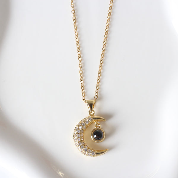 CADENA Y DIJE LUNA I LOVE YOU