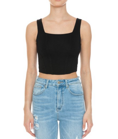 BLUSA CROP ESTILO CORSET