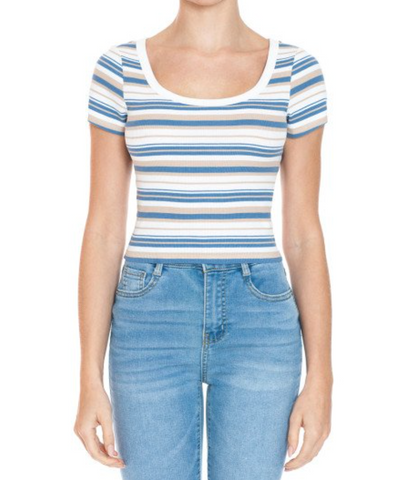 BLUSA CROP RAYADA