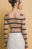 BLUSA  TEJIDA CROP RAYAS