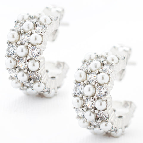 ARETE RODIO PERLITAS Y ZIRCONIAS