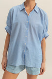 CAMISA ABOTONADA RAYAS MANGA CORTA