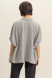 CAMISA ABOTONADA RAYAS MANGA CORTA