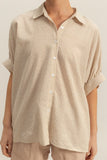 CAMISA ABOTONADA RAYAS MANGA CORTA