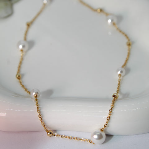 COLLAR CADENA Y PERLAS