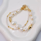 PULSERA DOBLE PERLAS