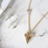 CADENA DIJE CORAZON CALADO