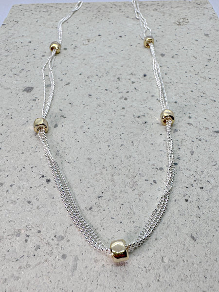 COLLAR BICOLOR MÚLTIPLE CADENA