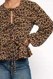 BLUSA LACED ANIMAL PRINT