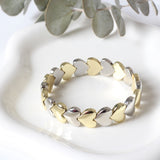 PULSERA BICOLOR CORAZONES
