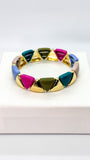 PULSERA TRIÁNGULOS COLORES
