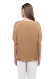 BLUSA SATINADA DETALLE MANGAS
