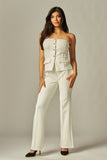 CHALECO STRAPLESS ABOTONADO