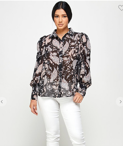 BLUSA ABOTONADA ESTAMPADO
