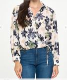 BLUSA WRAP FLOREADA