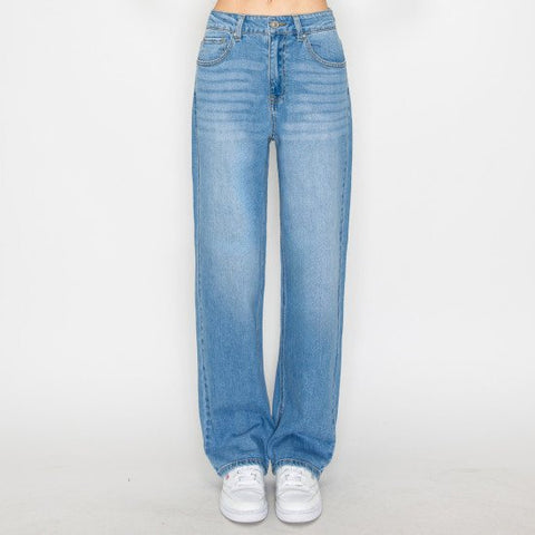 STRAIGHT WIDE LEG JEANS