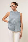 BLUSA ABOTONADA SIN MANGA