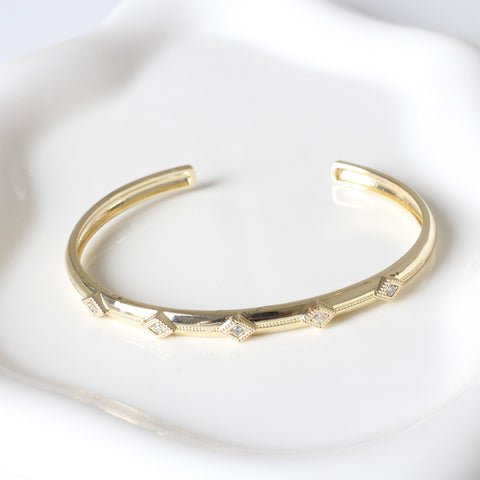 BRAZALETE ROMBOS ZIRCONIAS